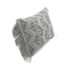 Load image into Gallery viewer, Studio Chevron Macrame Decorative Pillow Cover
