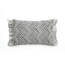 Load image into Gallery viewer, Studio Chevron Macrame Decorative Pillow Cover
