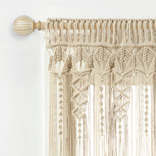 Load image into Gallery viewer, Boho Macrame Textured Cotton Valance
