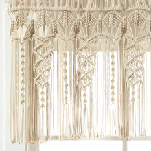 Load image into Gallery viewer, Boho Macrame Textured Cotton Valance
