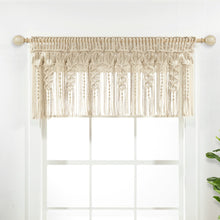 Load image into Gallery viewer, Boho Macrame Textured Cotton Valance
