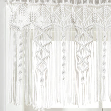 Load image into Gallery viewer, Boho Macrame Textured Cotton Valance
