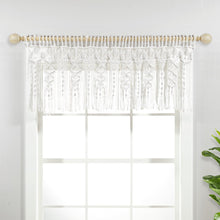 Load image into Gallery viewer, Boho Macrame Textured Cotton Valance
