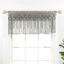 Load image into Gallery viewer, Boho Macrame Textured Cotton Valance
