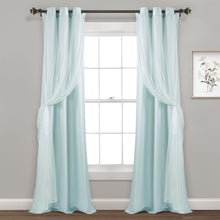 Load image into Gallery viewer, Cottage Polka Dot Sheer Window Curtain Panel Set
