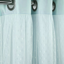 Load image into Gallery viewer, Cottage Polka Dot Sheer Window Curtain Panel Set
