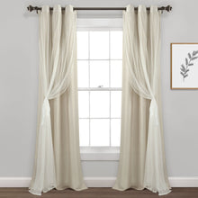 Load image into Gallery viewer, Cottage Polka Dot Sheer Window Curtain Panel Set
