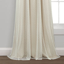 Carregar imagem no visualizador da galeria, Cottage Polka Dot Sheer Window Curtain Panel Set
