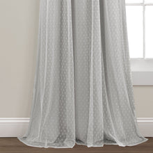 Load image into Gallery viewer, Cottage Polka Dot Sheer Window Curtain Panel Set
