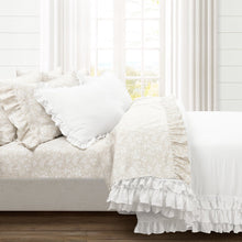 Load image into Gallery viewer, Ella Ruffle Lace 3 Piece Comforter Set
