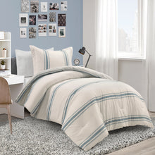 Load image into Gallery viewer, Farmhouse Stripe Reversible Comforter Set
