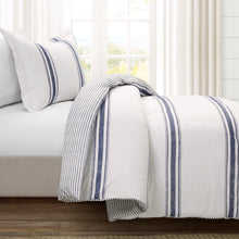 Load image into Gallery viewer, Farmhouse Stripe Reversible Comforter Set
