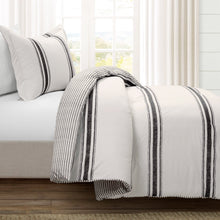 Load image into Gallery viewer, Farmhouse Stripe Reversible Comforter Set
