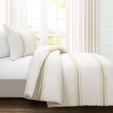 Load image into Gallery viewer, Farmhouse Stripe Reversible Comforter Set
