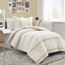 Load image into Gallery viewer, Farmhouse Stripe Reversible Comforter Set
