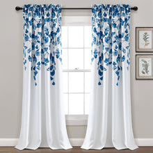 Cargar imagen en el visor de la galería, Farmhouse Ginkgo Leaf Light Filtering Window Curtain Panel Set
