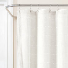 Load image into Gallery viewer, Farmhouse Textured Sheer With Peva Lining Shower Curtain Set
