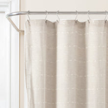 Load image into Gallery viewer, Farmhouse Textured Sheer With Peva Lining Shower Curtain Set
