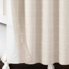 Cargar imagen en el visor de la galería, Farmhouse Textured Sheer With Peva Lining Shower Curtain Set
