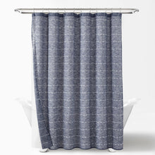 Cargar imagen en el visor de la galería, Farmhouse Textured Sheer With Peva Lining Shower Curtain Set
