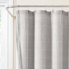 Load image into Gallery viewer, Farmhouse Textured Sheer With Peva Lining Shower Curtain Set
