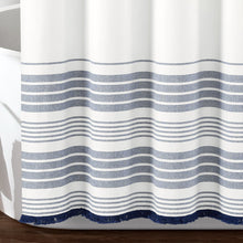 Carregar imagem no visualizador da galeria, Nantucket Yarn Dyed Tassel Fringe Shower Curtain
