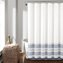 Cargar imagen en el visor de la galería, Nantucket Yarn Dyed Tassel Fringe Shower Curtain
