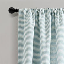 Load image into Gallery viewer, Farmhouse Button Stripe Yarn Dyed Woven Cotton Blend Window Curtain Panel Set
