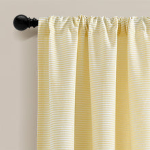 Load image into Gallery viewer, Farmhouse Button Stripe Yarn Dyed Woven Cotton Blend Window Curtain Panel Set
