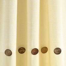 Cargar imagen en el visor de la galería, Farmhouse Button Stripe Yarn Dyed Woven Cotton Blend Window Curtain Panel Set
