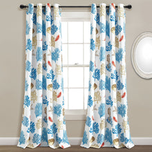 Load image into Gallery viewer, Coastal Reef Feather Light Filtering Window Curtain Panel Set
