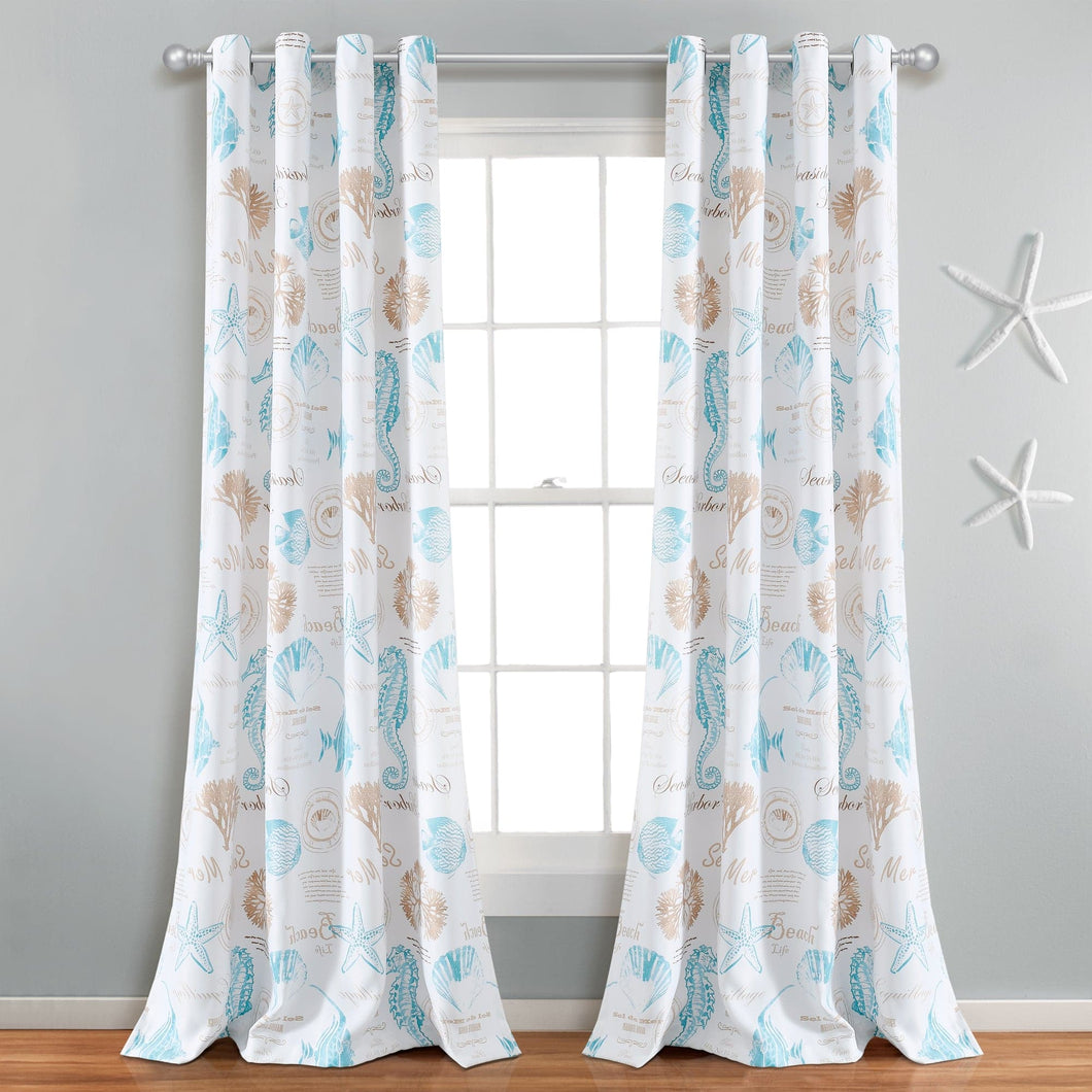 Harbor Life Light Filtering Window Curtain Panel Set