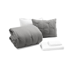 Cargar imagen en el visor de la galería, Ravello Pintuck Reversible Comforter Bed In A Bag
