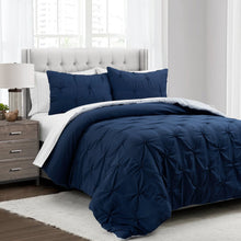 Load image into Gallery viewer, Ravello Pintuck Reversible Comforter Bed In A Bag
