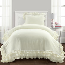 Load image into Gallery viewer, Ella Ruffle Lace Dorm Comforter Set
