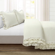 Load image into Gallery viewer, Ella Ruffle Lace 3 Piece Comforter Set
