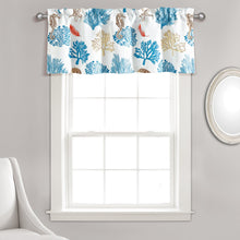 Load image into Gallery viewer, Coastal Reef Feather Light Filtering Valance
