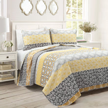 Load image into Gallery viewer, Bohemian Stripe Quilt 3 Piece Set
