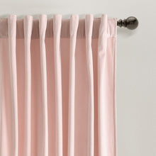 Load image into Gallery viewer, Prima Velvet Solid Back Tab Rod Pocket Light Filtering Window Curtain Panel Set
