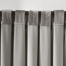 Load image into Gallery viewer, Prima Velvet Solid Back Tab Rod Pocket Light Filtering Window Curtain Panel Set
