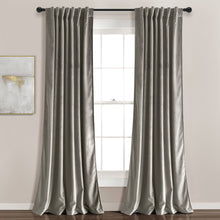 Carregar imagem no visualizador da galeria, Prima Velvet Solid Back Tab Rod Pocket Light Filtering Window Curtain Panel Set
