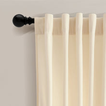 Load image into Gallery viewer, Prima Velvet Solid Back Tab Rod Pocket Light Filtering Window Curtain Panel Set
