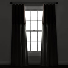 Load image into Gallery viewer, Linen Button Lined 100% Blackout Window Curtain Panel
