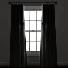 Load image into Gallery viewer, Linen Button Lined 100% Blackout Window Curtain Panel
