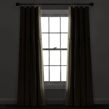 Load image into Gallery viewer, Linen Button Lined 100% Blackout Window Curtain Panel
