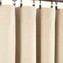 Load image into Gallery viewer, Linen Button Lined 100% Blackout Window Curtain Panel
