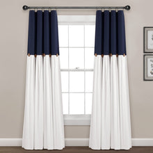 Load image into Gallery viewer, Linen Button Lined 100% Blackout Window Curtain Panel
