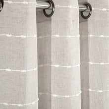 Cargar imagen en el visor de la galería, Farmhouse Textured Grommet Sheer Ultra Wide Window Curtain Panel
