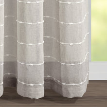 Cargar imagen en el visor de la galería, Farmhouse Textured Grommet Sheer Ultra Wide Window Curtain Panel
