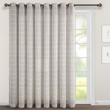 Cargar imagen en el visor de la galería, Farmhouse Textured Grommet Sheer Ultra Wide Window Curtain Panel
